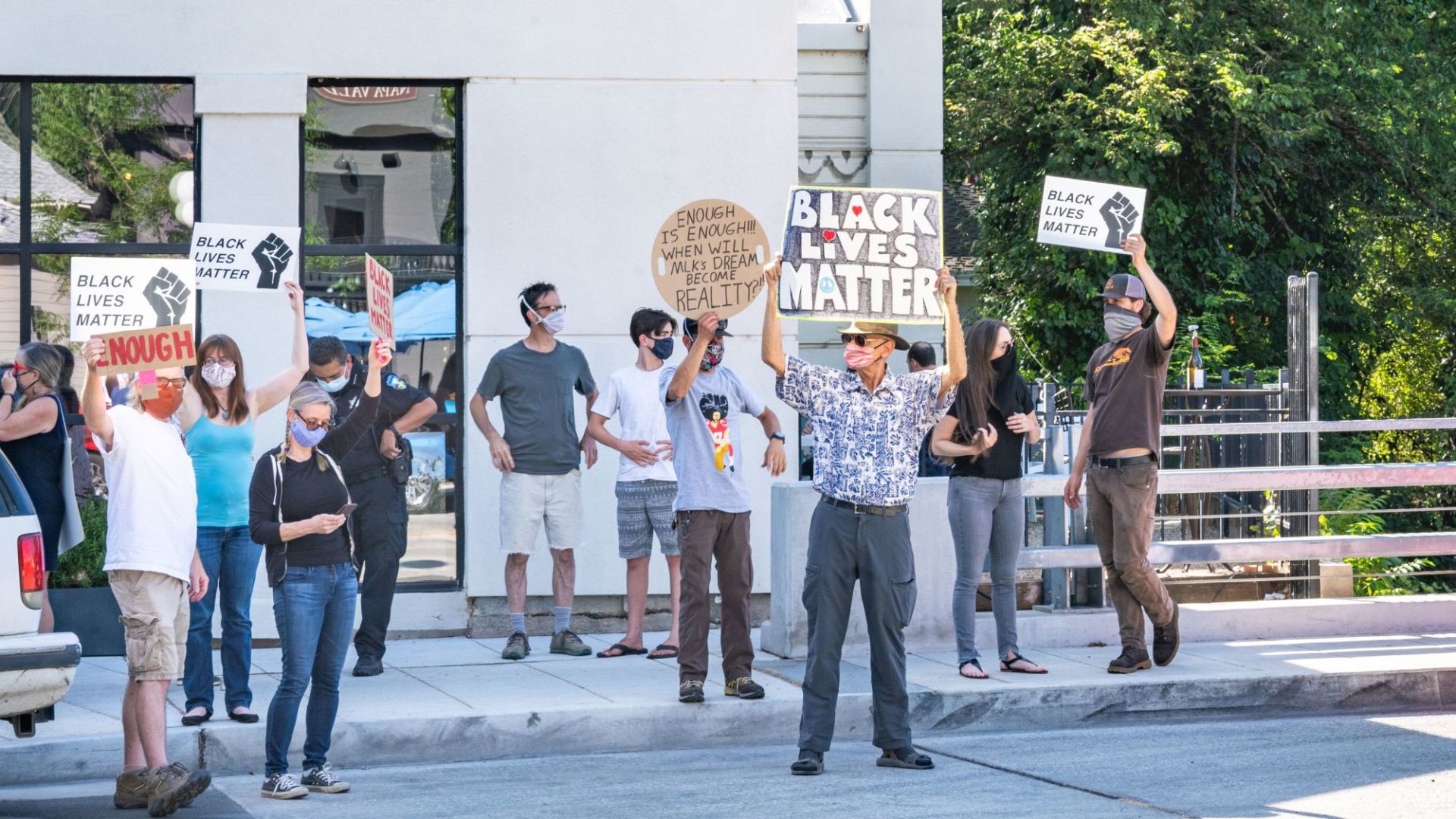 Calistoga peaceful protest